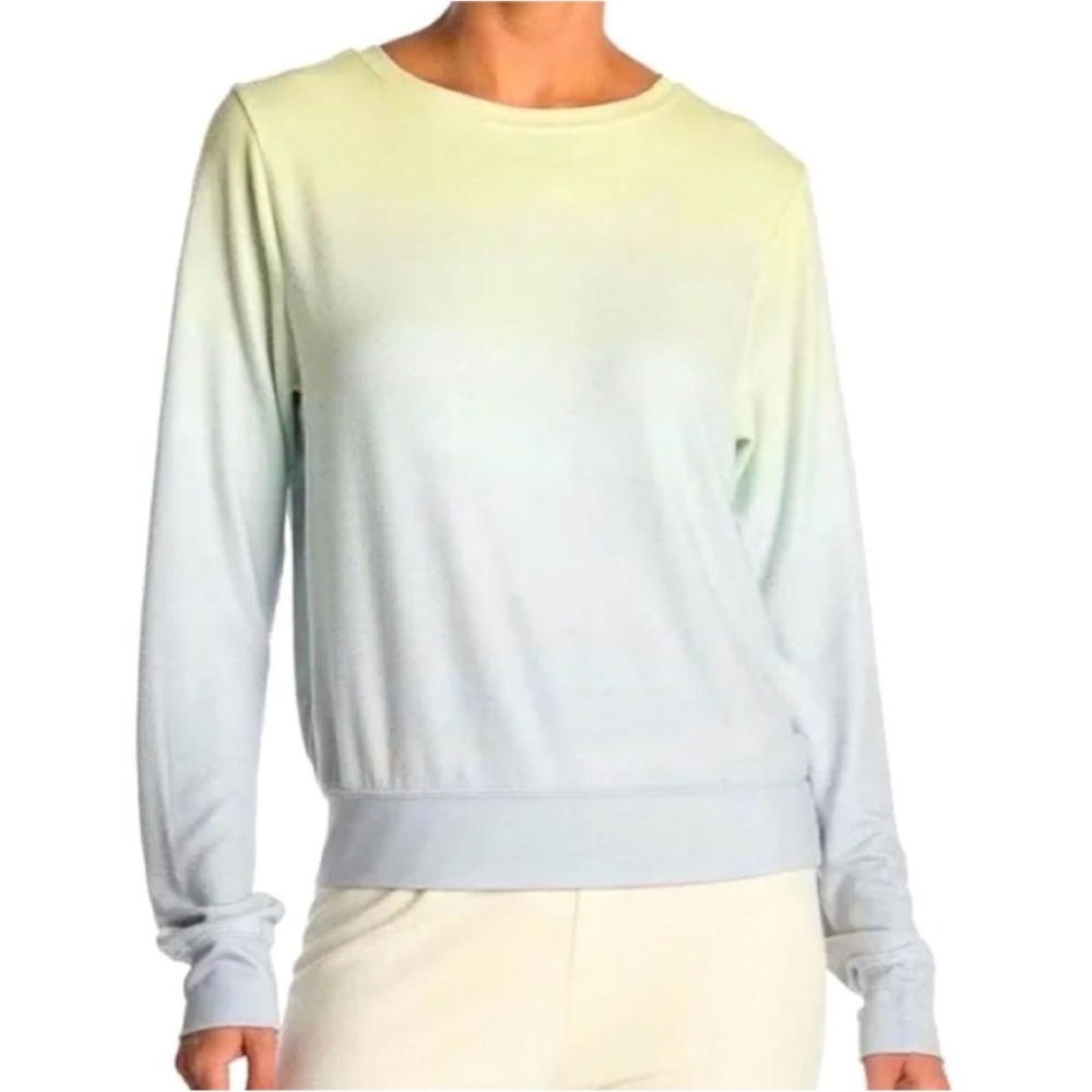 Wildfox Shore Ombre Light Women’s Blue & Green Sweater Size XL